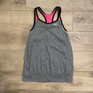 Nike Dri-fit Grey Tank Top w/ Built-in Sports Bra